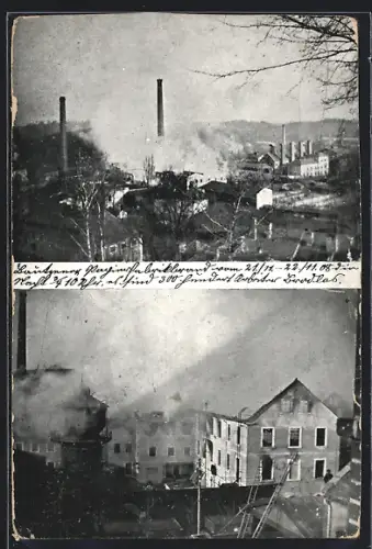 AK Bautzen, Brand der Papierfabrik