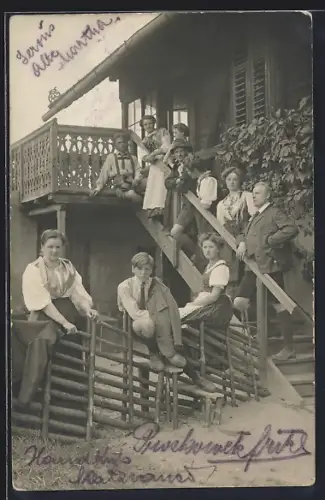 AK Judenburg, Steiersches Trachtenfest 1911, Feiernde an der Almhütte