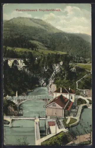 AK Molln /O.-Oe., Elektrizitätswerk Steyrdurchbruch
