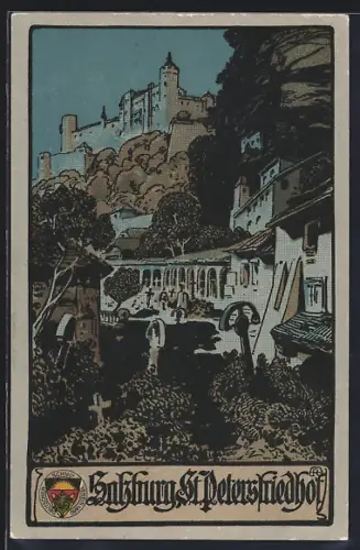 AK Deutscher Schulverein NR. 312: Salzburg St. Petersfriedhof