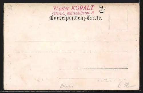 AK Liezen, Wasserfall, Im Hintergrund Kirche