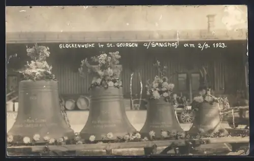 AK St. Georgen a. Sandhof, Glockenweihe 1923