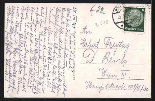 AK Hollabrunn /N. D., Strassenpartie mit einer Konditorei