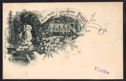 AK St. Aegyd am Neuwalde, Terz, Wasserfall Höllenseuche, Gasthof