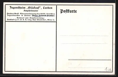 Künstler-AK Leoben, Amphitheater