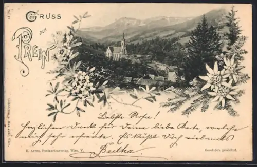 AK Prein, Totalansicht aus der Vogelschau