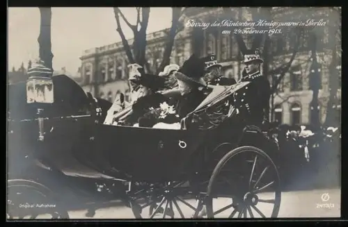 AK Berlin, Einzug des Dänischen Königspaares 1913