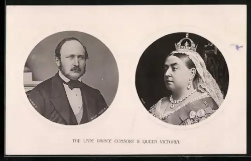 AK The late Prince Consort & Queen Victoria, Königin von England