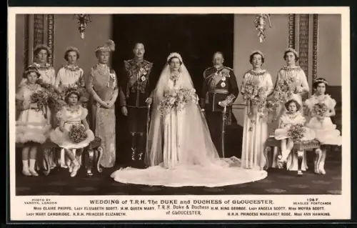 AK Wedding of the Duke and Duchess of Gloucester, King George and Queen Mary