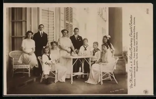 AK Die Kinder des Erzherzogs Leopold Salvator, Familienfoto