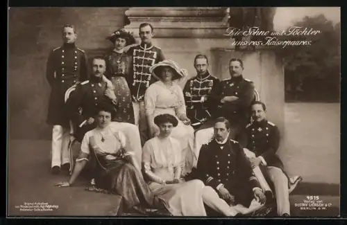 AK Die Söhne & Töchter des Kaiserpaares
