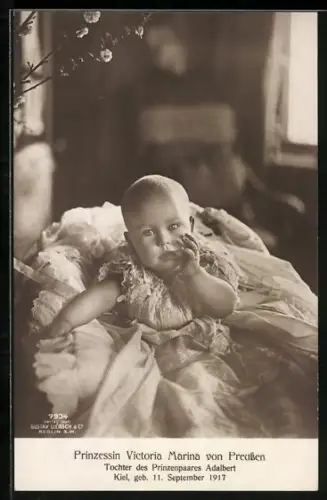 AK Prinzessin Victoria Marina von Preussen, geb. in Kiel am 11.9.1917