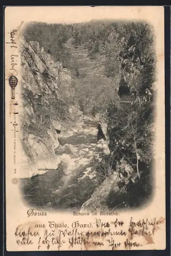 AK Thale /Harz, Schurre im Bodethal