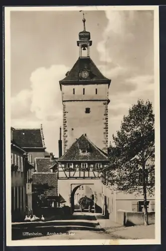 AK Uffenheim, Blick zum Ansbacher Tor