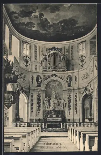 AK Hubertusburg, Katholische Hofkirche, Innenansicht