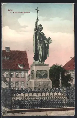 AK Fulda, St. Bonfaciusdenkmal