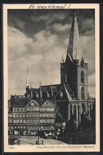 AK Kiel, Nicolaikirche mit persianischen Häusern