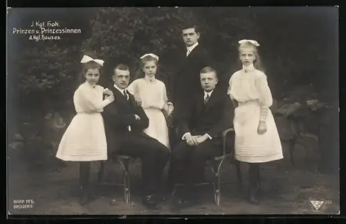 Foto-AK Walter Hahn, Nachfolger: Kgl. Hoh. Prinzen & Prinzessinen d. Kgl. Hauses von Sachsen