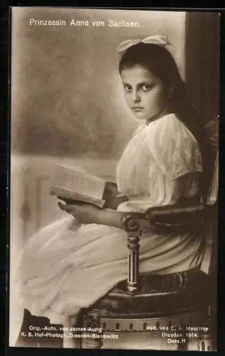 AK Portrait von Prinzessin Anna von Sachsen