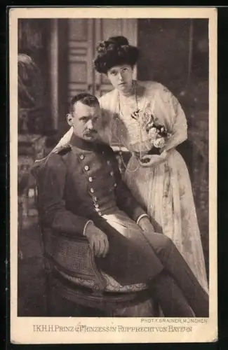 AK I. K. H. H. Kronprinz und Prinzessin Rupprecht von Bayern