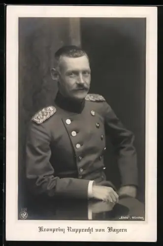 AK Kronprinz Rupprecht von Bayern, Portrait in Uniform