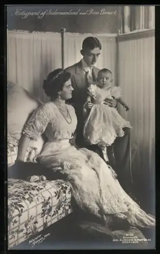AK Hertigparet af Södermanland med Prins Lennart, Adel von Schweden