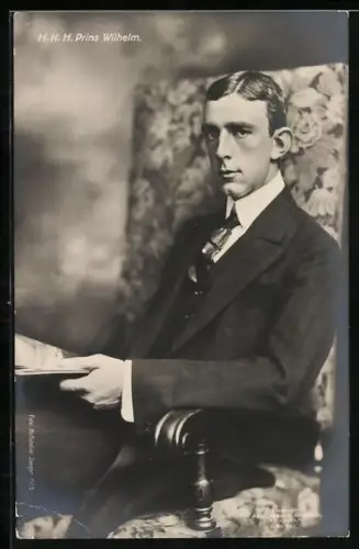 AK Portrait Prins Wilhelm von Schweden