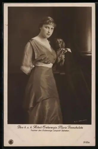 AK Ihre k. u. k. Hoheit Erzherzogin Maria Immakulata, Tochter des Erzherzogs Leopold Salvator von Österreich