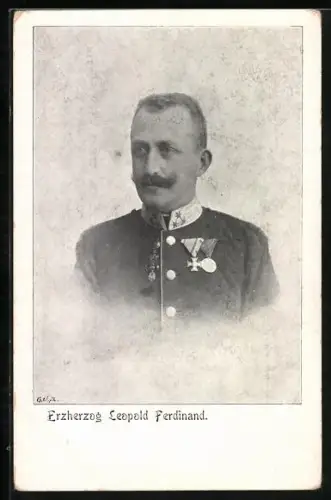 AK Erzherzog Leopold Ferdinand von Österreich in Uniform