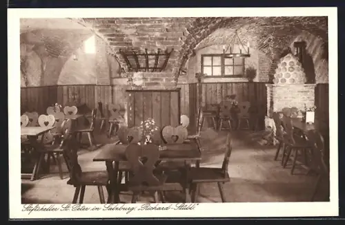 AK Salzburg, Richard Stübl im Gasthaus Stiftskeller St. Peter