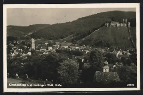 AK Kirchschlag in der buckligen Welt, Gesamtansicht aus der Ferne