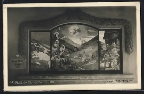 AK Tux, Kriegerdenkmal, Gemälde