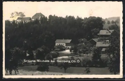 AK Geinberg /O.-Ö., Schloss Neuhaus aus der Vogelschau
