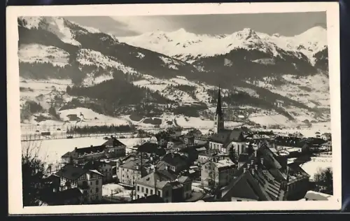 AK Hofgastein, Totalansicht im Winter aus der Vogelschau