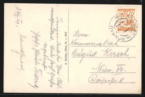 AK Goldegg, Uferpartie mit Kirche