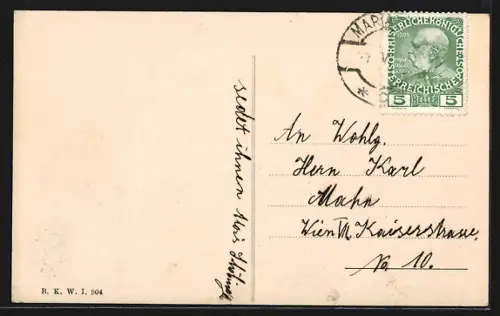 AK Maria Zell, Totalansicht mit Kirche aus der Vogelschau