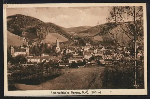 AK Aspang /N.-Ö., Teilansicht mit Kirche