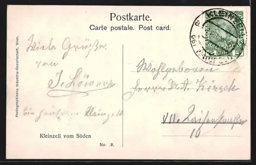 AK Kleinzell, Ortsansicht von Süden