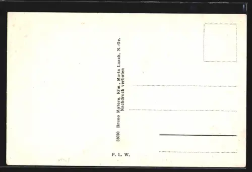 AK Maria Laach am Jauerling, Panorama, Grabdenkmal Ritter v. Kuefstein und Innenansicht der Kirche