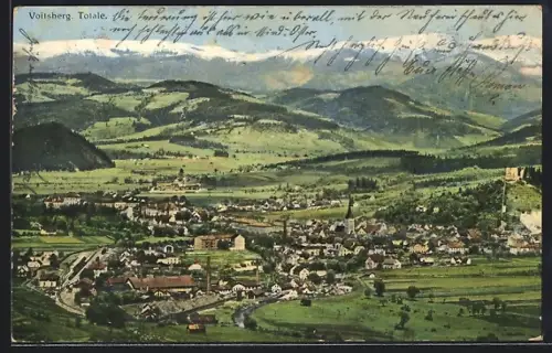 AK Voitsberg, Gesamtansicht gegen die Berge