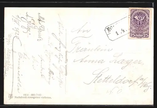 AK Eggenburg, Ortsansicht aus der Vogelschau