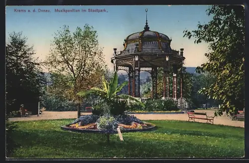 AK Krems a. d. Donau, Musikpavillon im Stadtpark