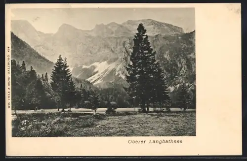 AK Langbathsee, Oberer Langbathsee mit Bergpanorama