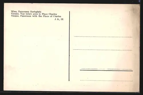 AK Wien, Panorama Karlsplatz aus der Vogelschau