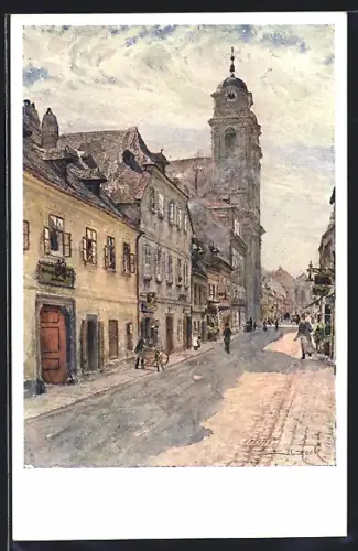 AK Wien IX, Liechtenthalerkirche in der Marktgasse