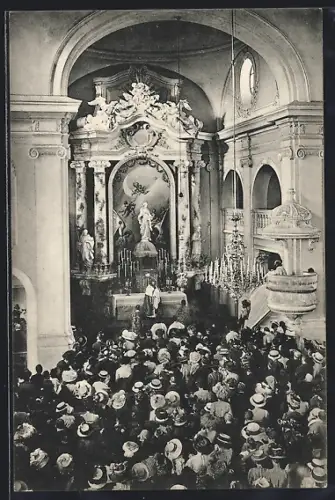AK Wien, Grinzing, Inneres der Wallfahrtskirche Maria-Schmerzen