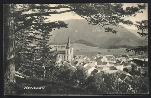AK Mariazell, Durchblick zum Ort