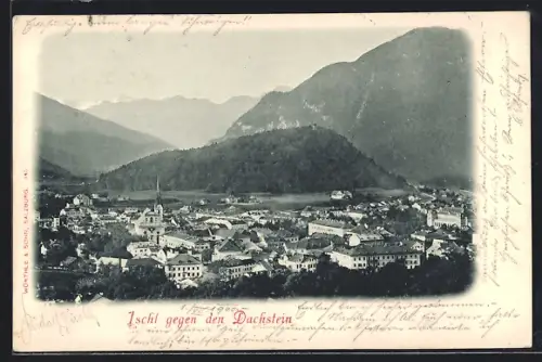 AK Ischl, Teilansicht gegen den Dachstein