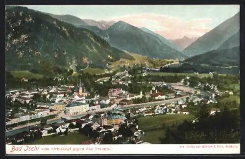 AK Bad Ischl, Ortsansicht vom Siriuskogel gegen das Trauntal