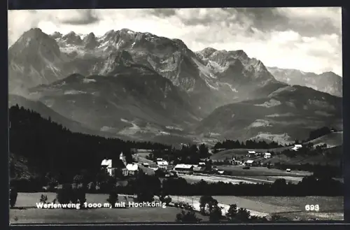 AK Werfenweng, Ortsansicht mit Hochkönig